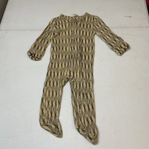 Kate Quinn Modal Footed Sleeper Newborn Brown Print - Picture 1 of 4